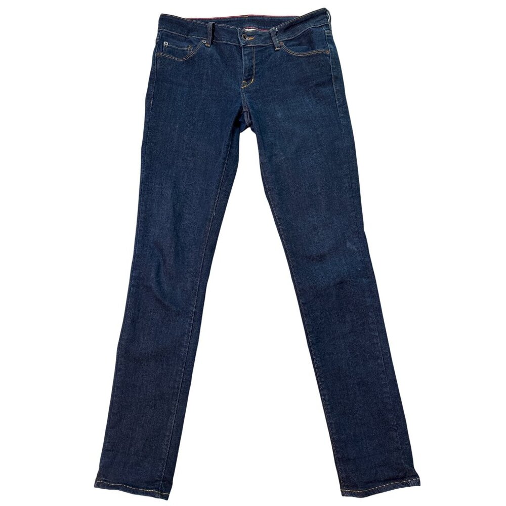 Raleigh Denim Jeans Skinny Handcrafted Stretch Low Dark Wash Size 29